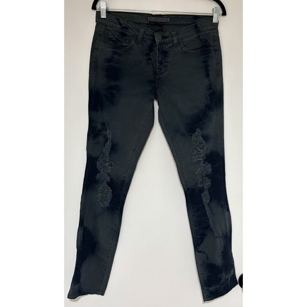 J Brand Boutique Women's Tie Dye Slash Berlin Skinny Distressed Jeans Size 27